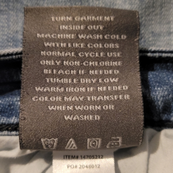 Torrid Jean Shorts 22 42X4 Blue Cut Off Cuffed Frayed Hem High Rise Denim - Picture 6 of 12